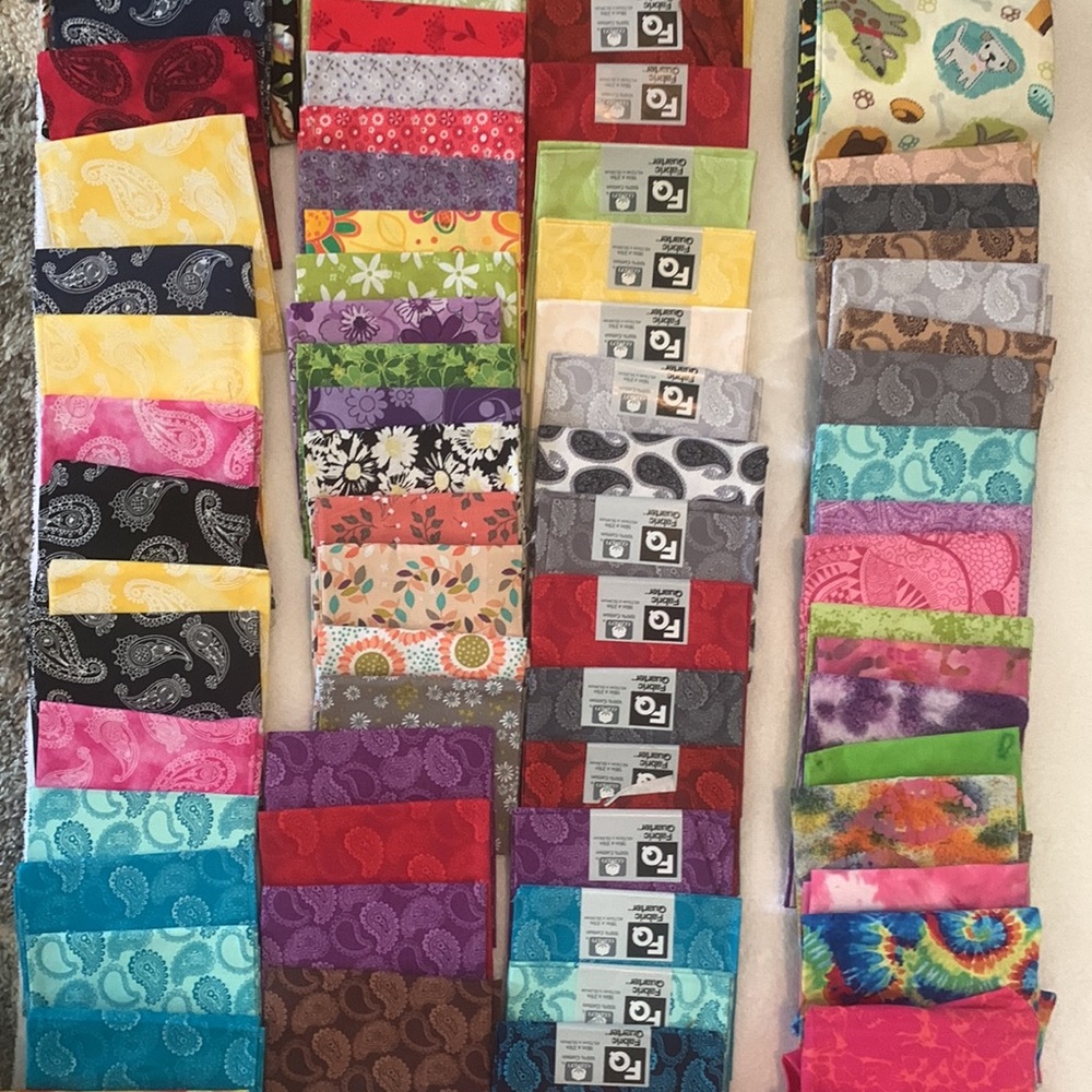 Misc Fabric Fat Quarters Material Sewing Quilting Blankets